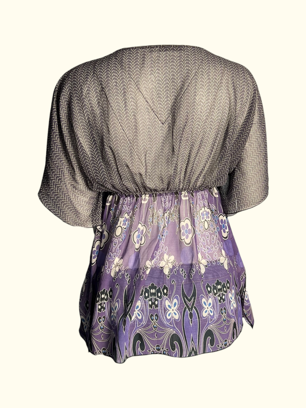 Patterned Purple Top (M)