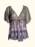 Patterned Purple Top (M)