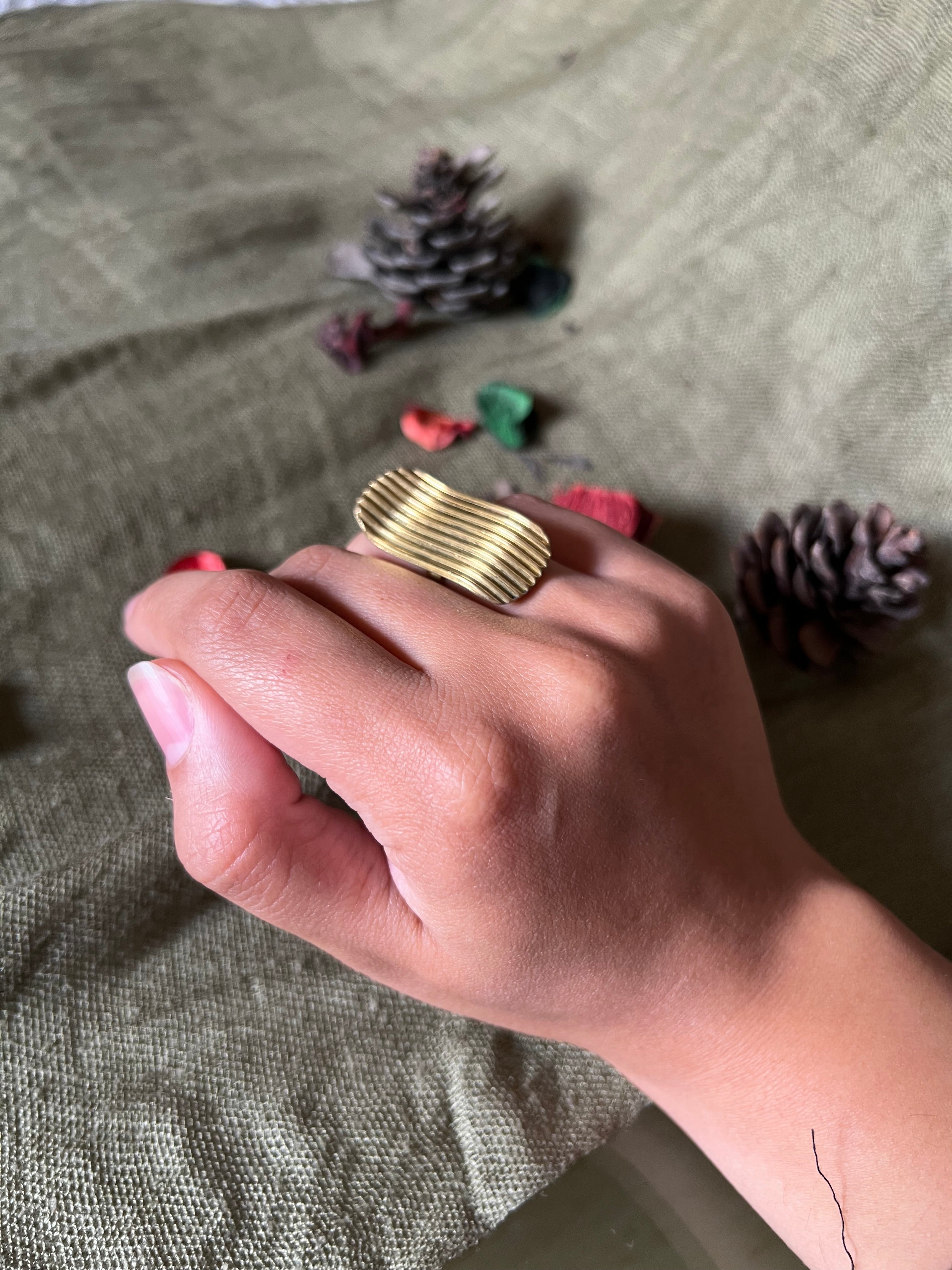 Golden Wave Ring