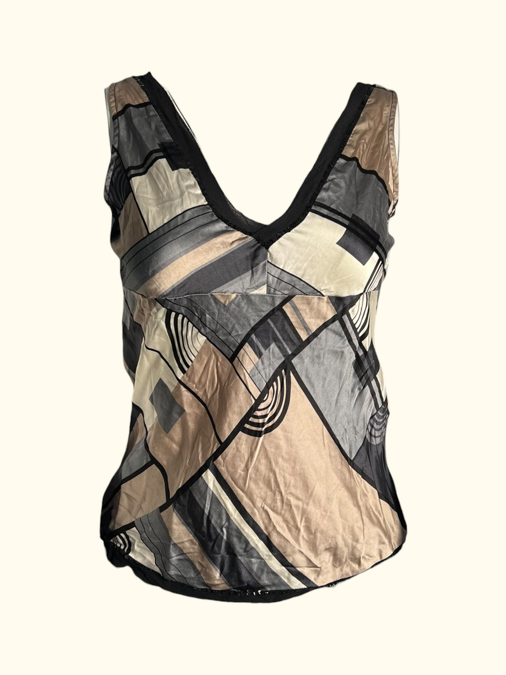 Silk Patterned Tank Top (M)