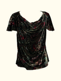 Drape Velvet Patterned Shirt (M-L)