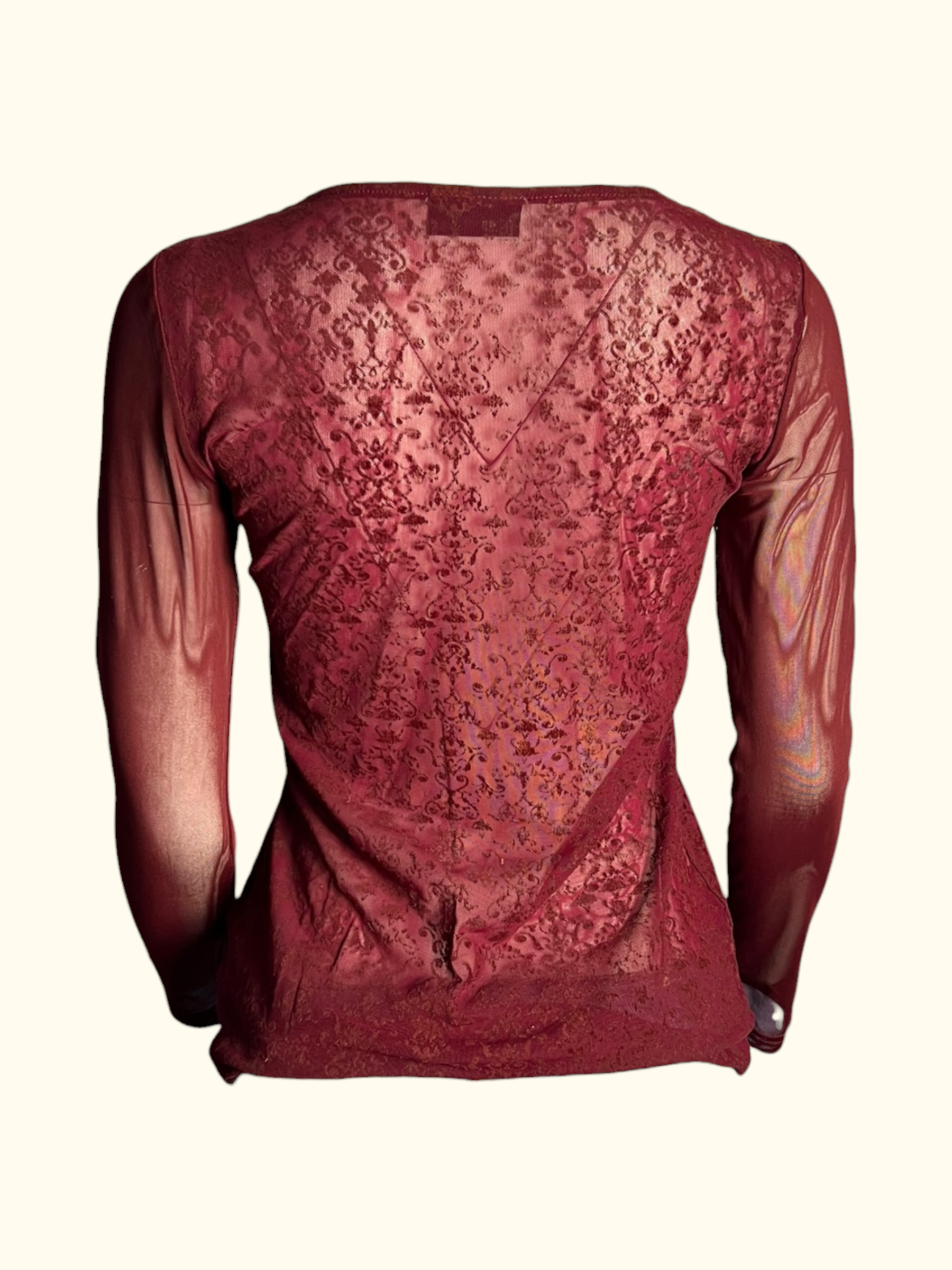 Sheer Red Blouse (M)