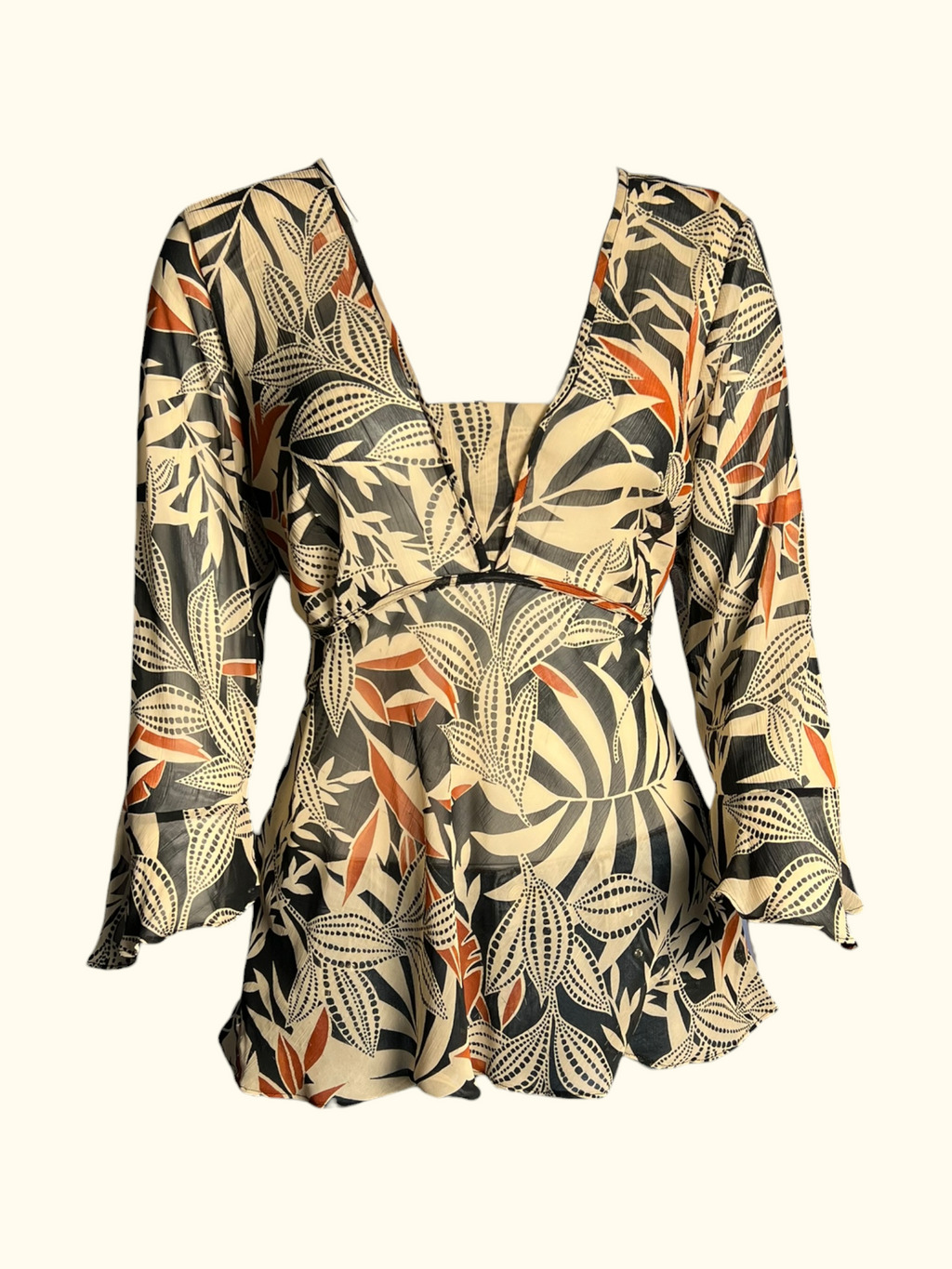 Bell Sleeve Floral Top (L-XL)