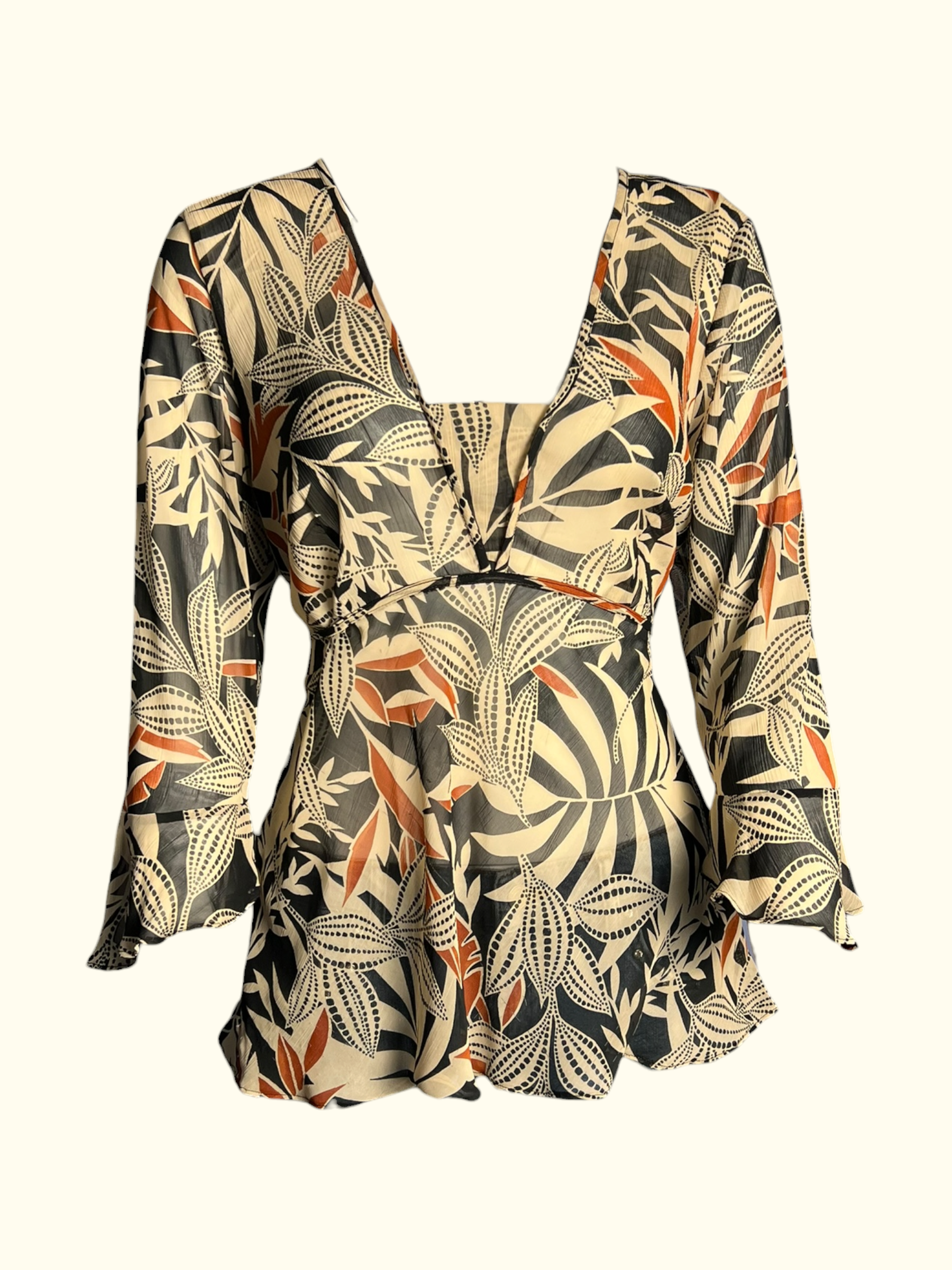 Bell Sleeve Floral Top (L-XL)
