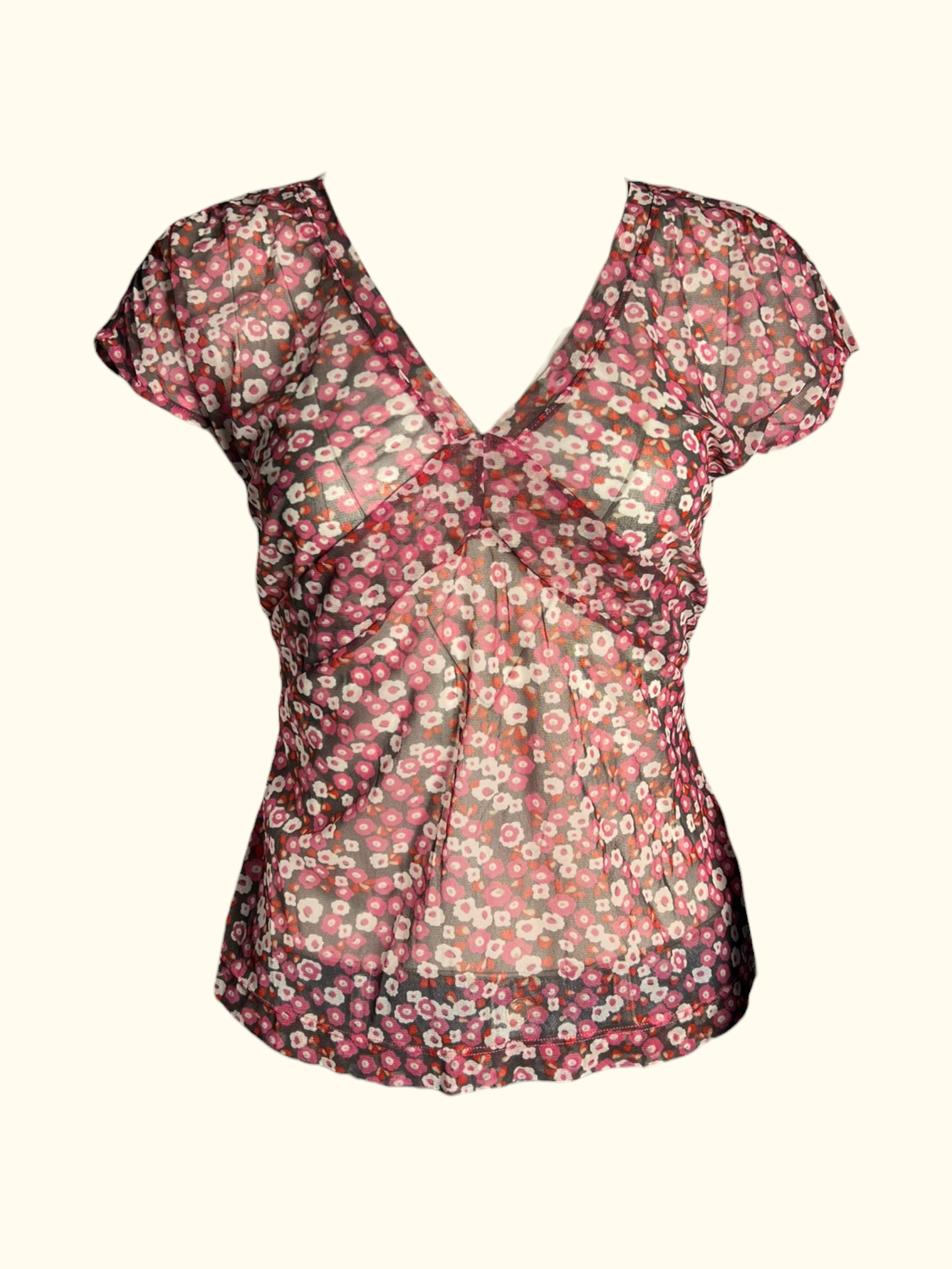 Floral Pink Blouse (M)