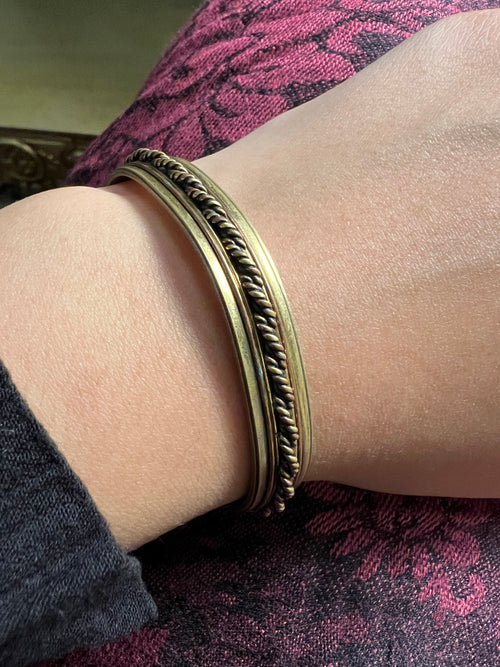 Beaded Brass Bracelet