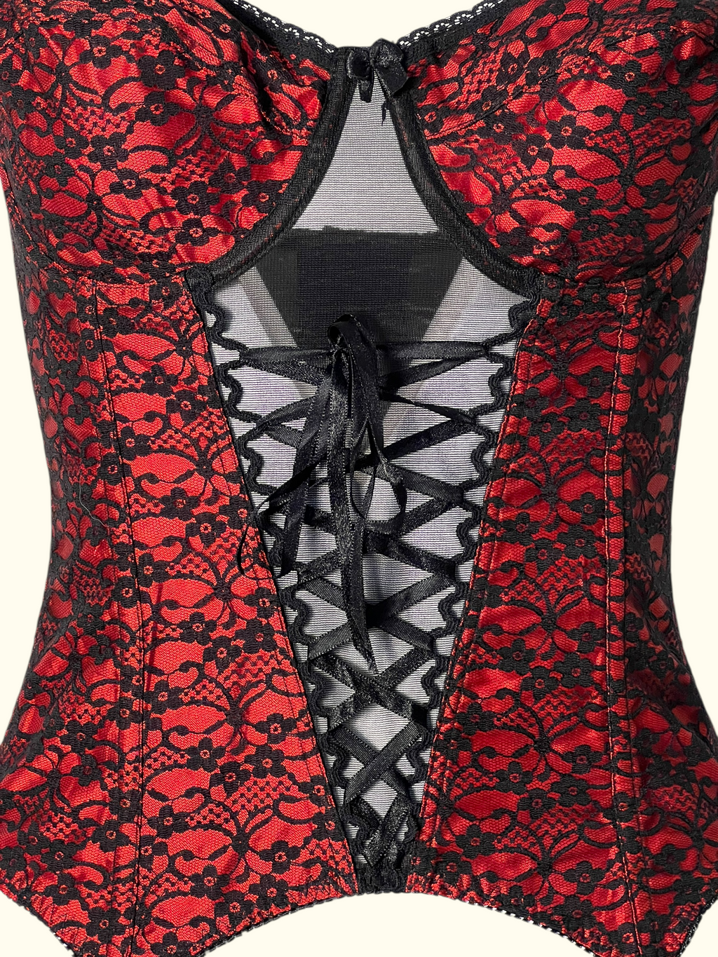 Scarlet Lace Corset Top