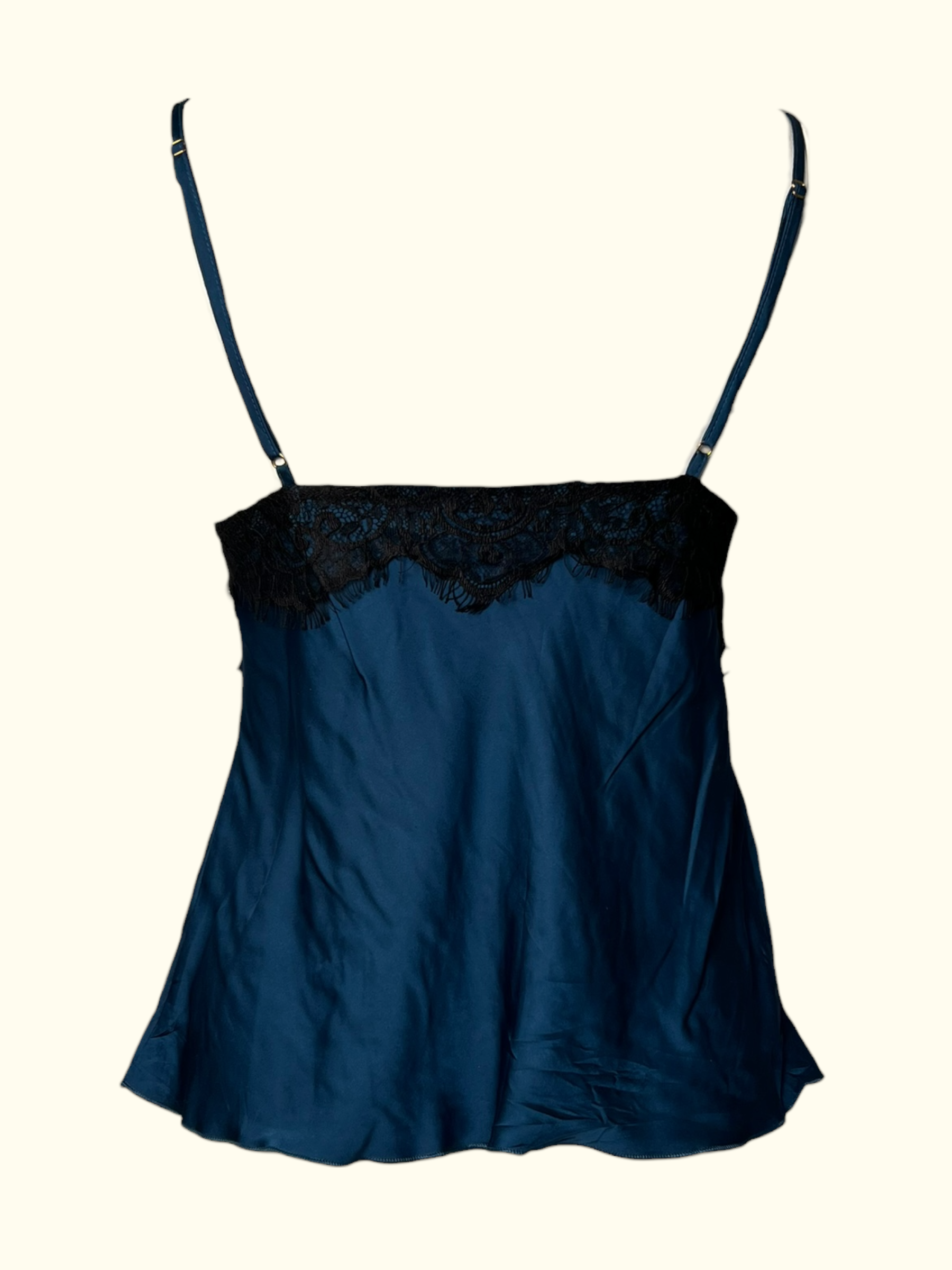 Royal Blue Satin Lace Top