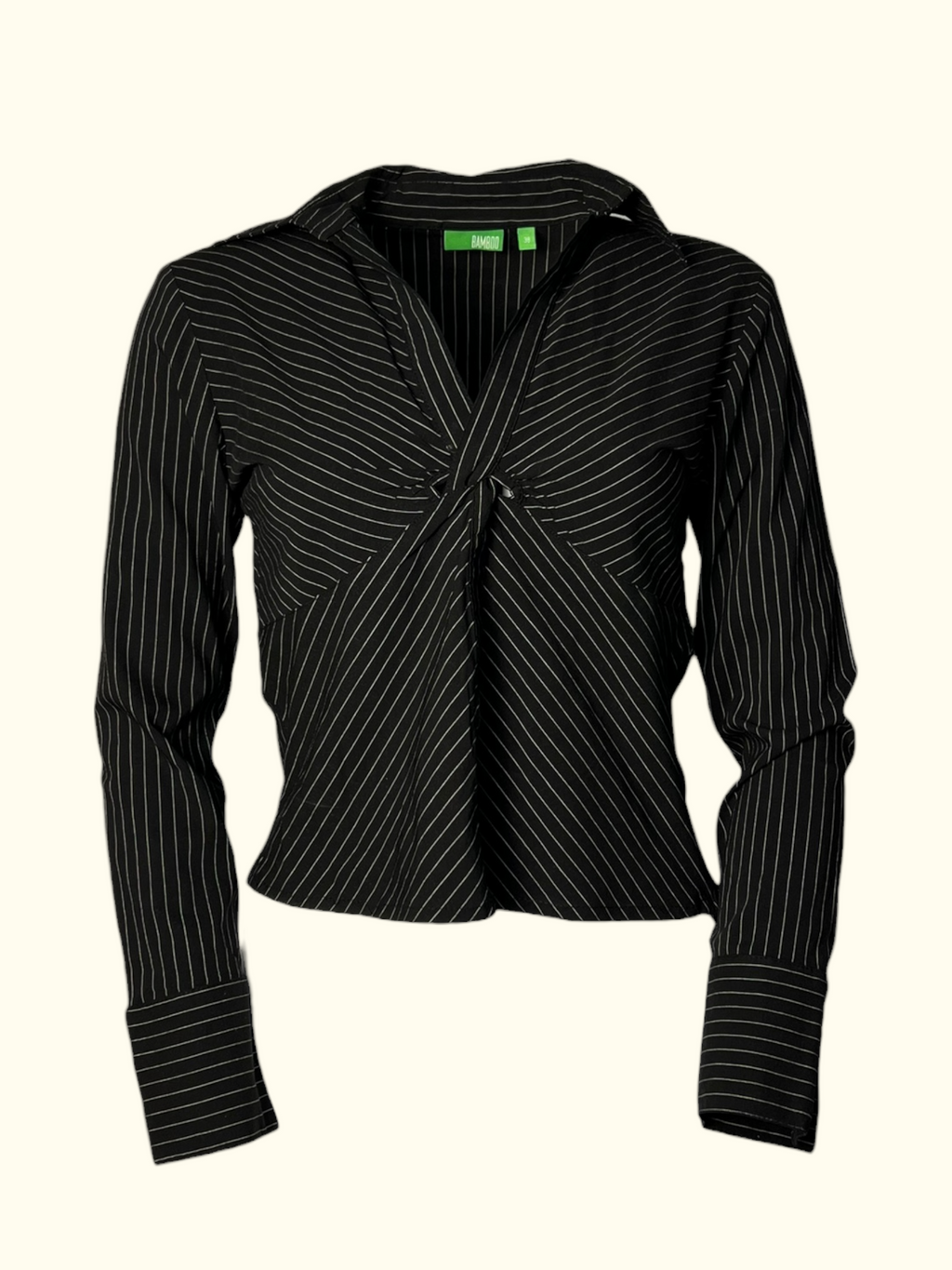Black Pinstripe Top