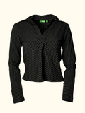 Black Pinstripe Top