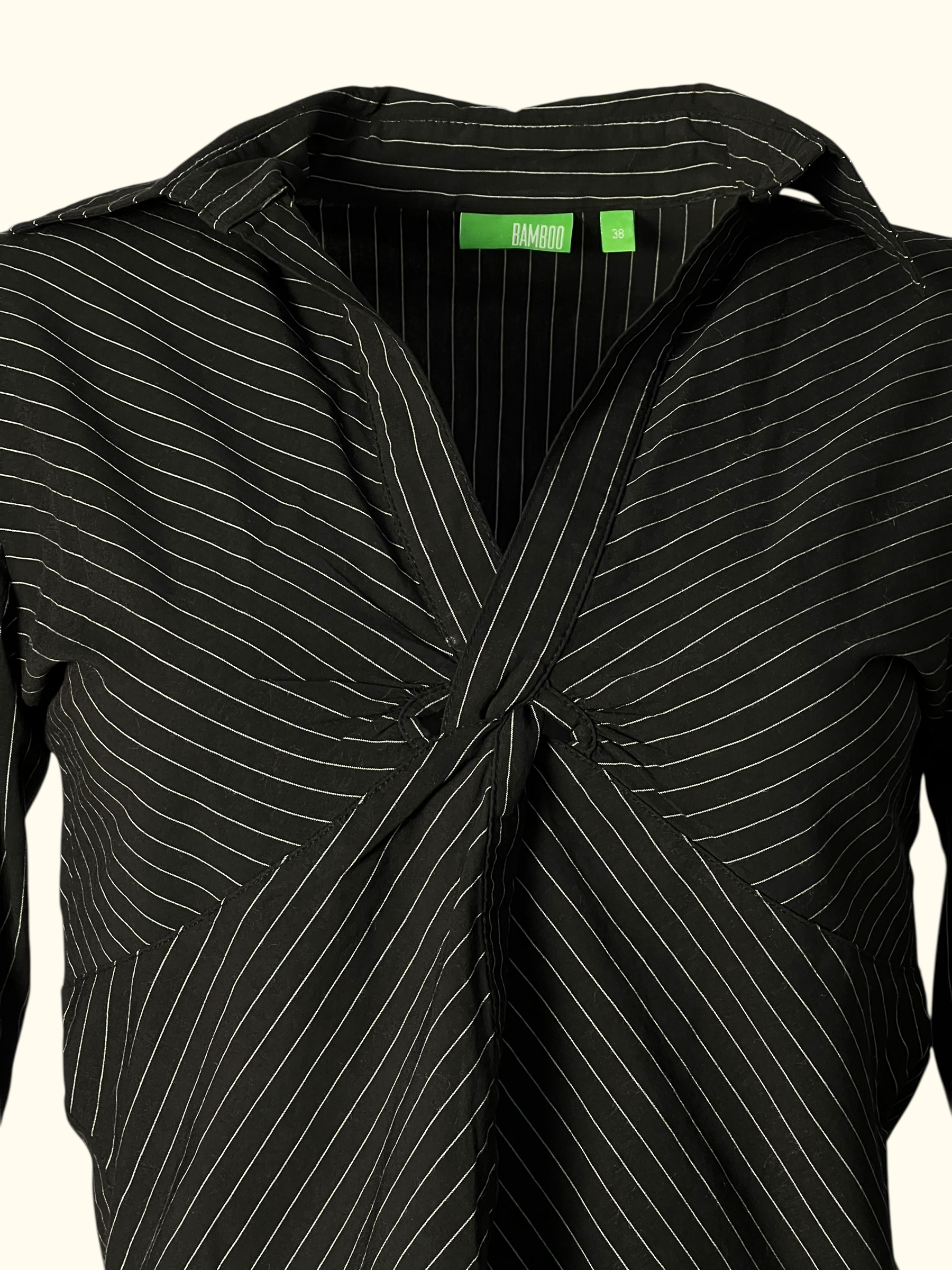 Black Pinstripe Top