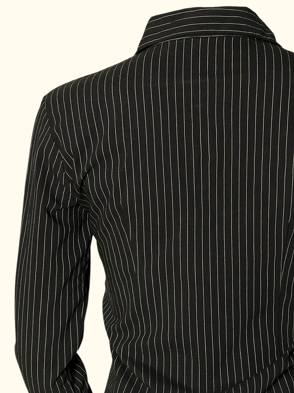Black Pinstripe Top