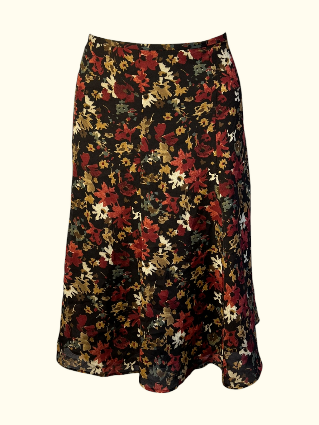 Floral Patterned Midi Skirt (L-XL)