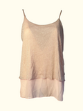 Sparkly Pink Spaghetti Strap Blouse (S-M)