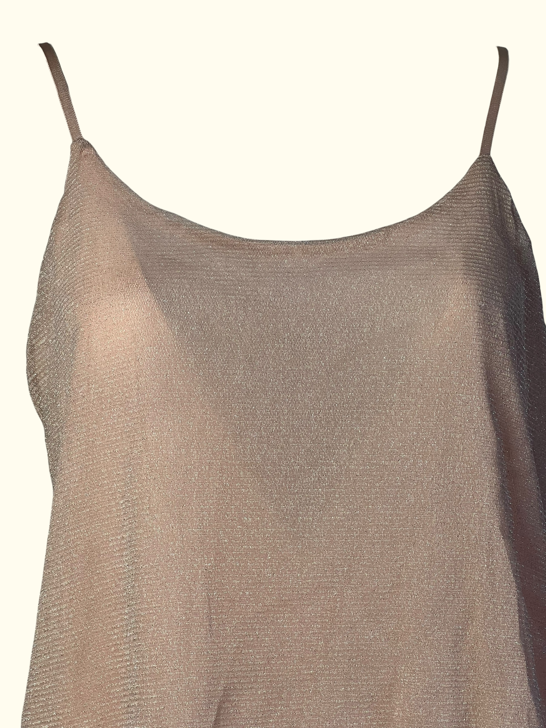 Sparkly Pink Spaghetti Strap Blouse (S-M)