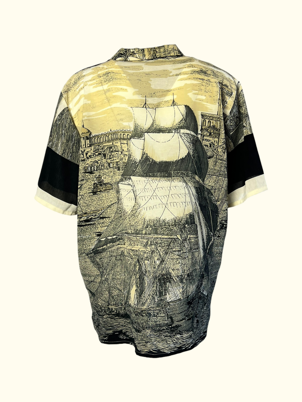 Vintage Postcard Print Shirt (XL-XXL)