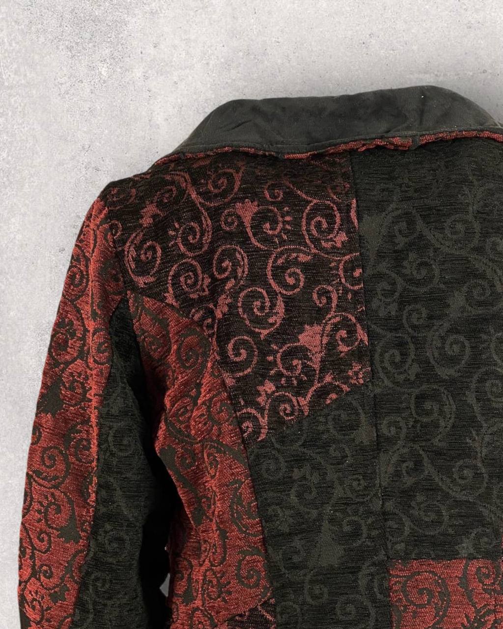 Gothic Black & Red Patterned Jacket (XS-S)