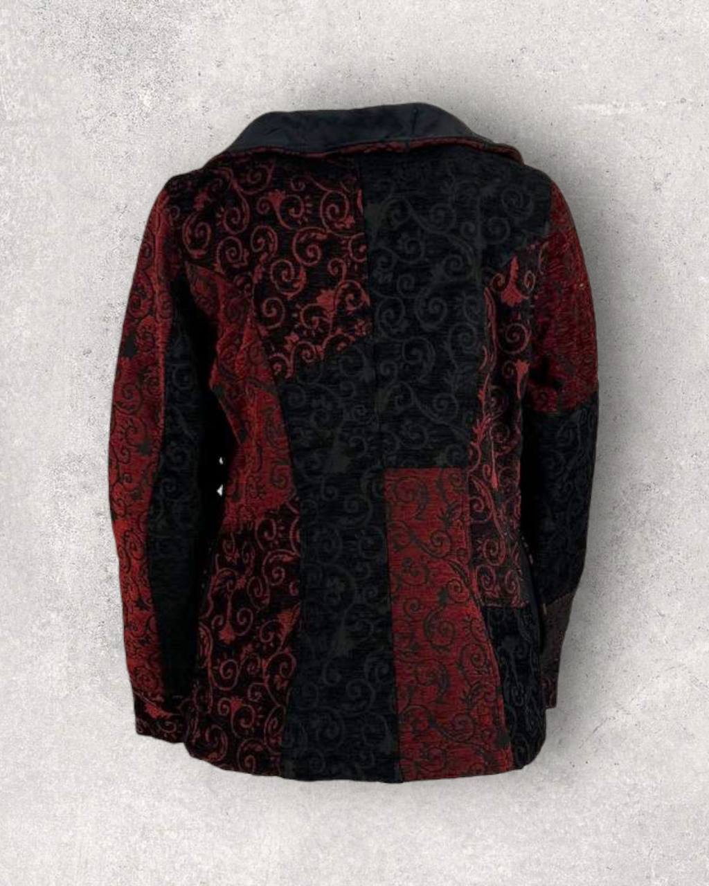 Gothic Black & Red Patterned Jacket (XS-S)