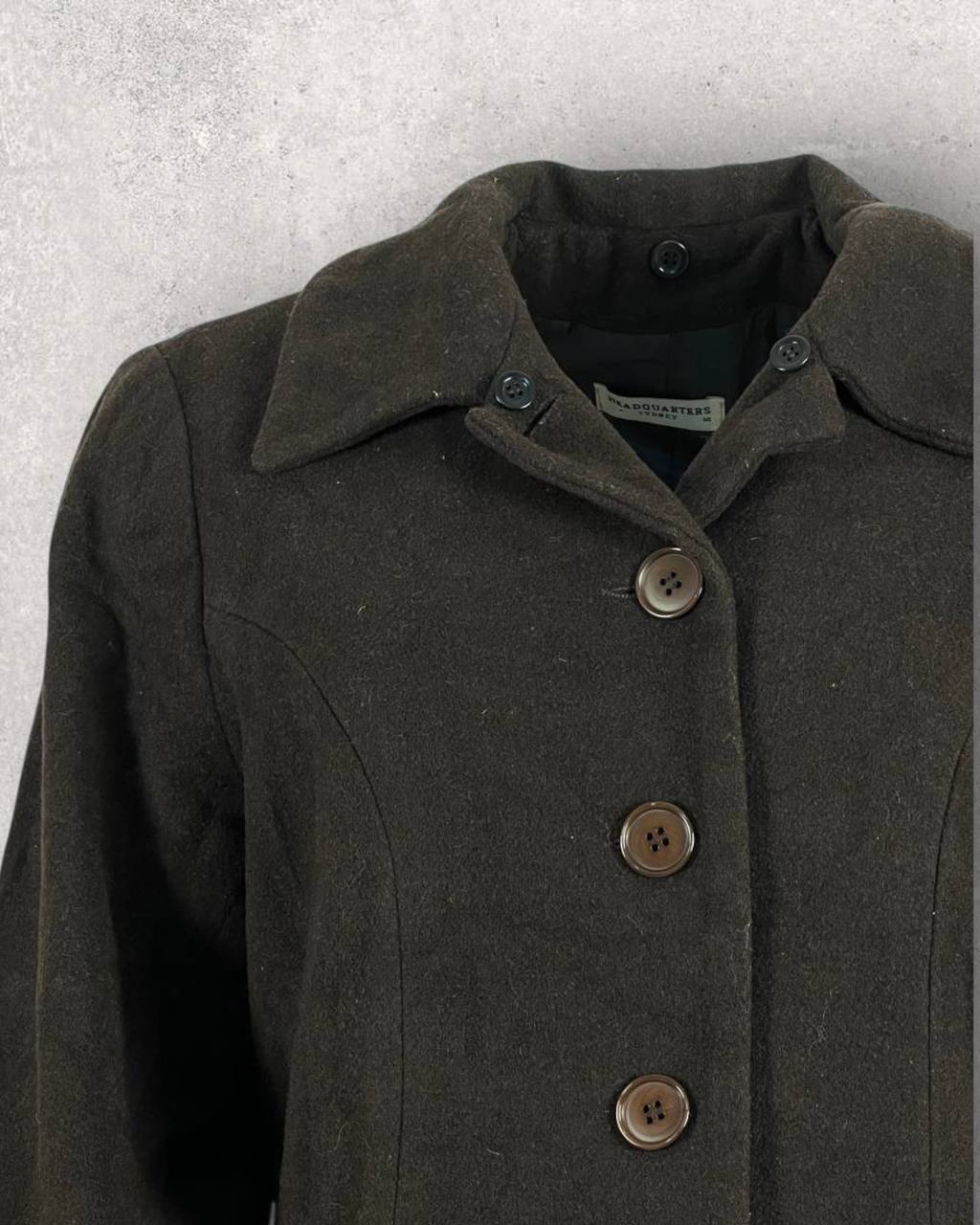 Headquarters Wool-Blend Brown Coat (M-L)