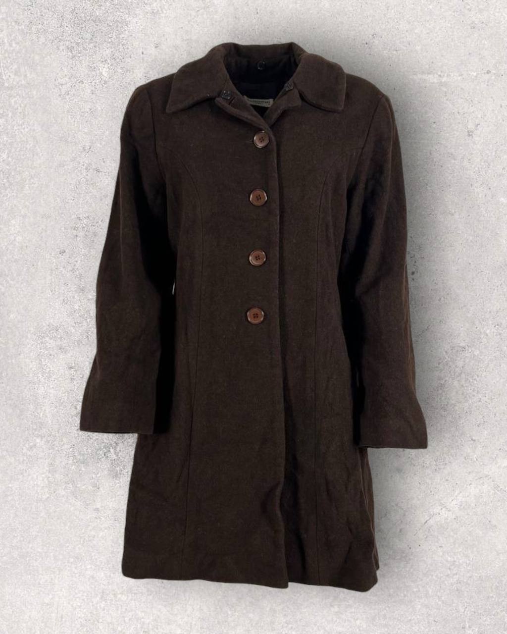 Headquarters Wool-Blend Brown Coat (M-L)