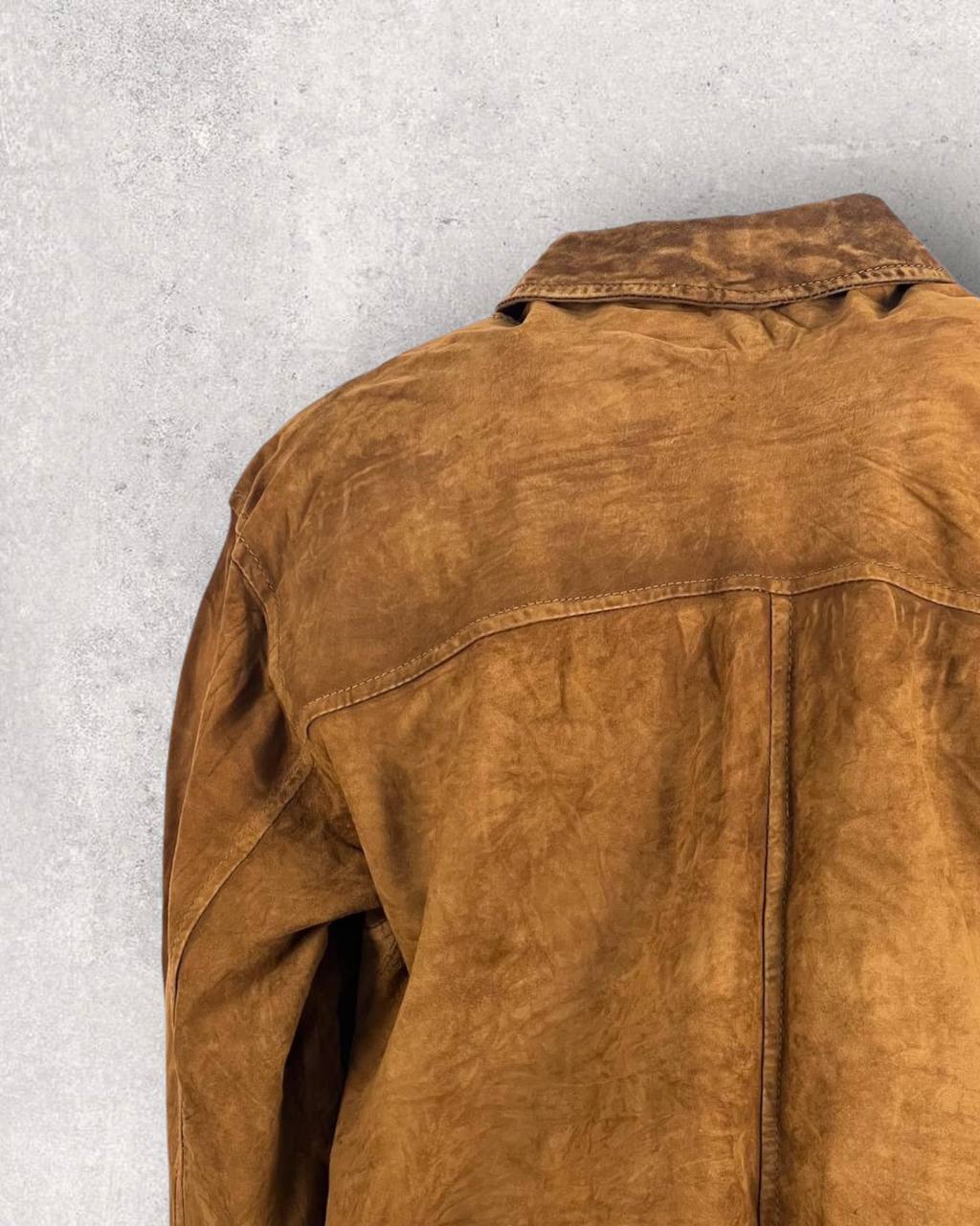 Caramel Brown Suede Jacket (M-L)