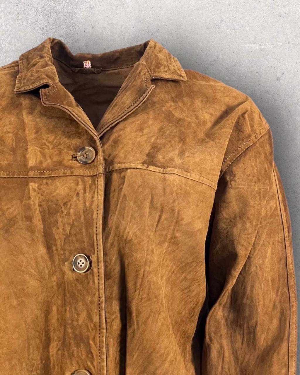 Caramel Brown Suede Jacket (M-L)