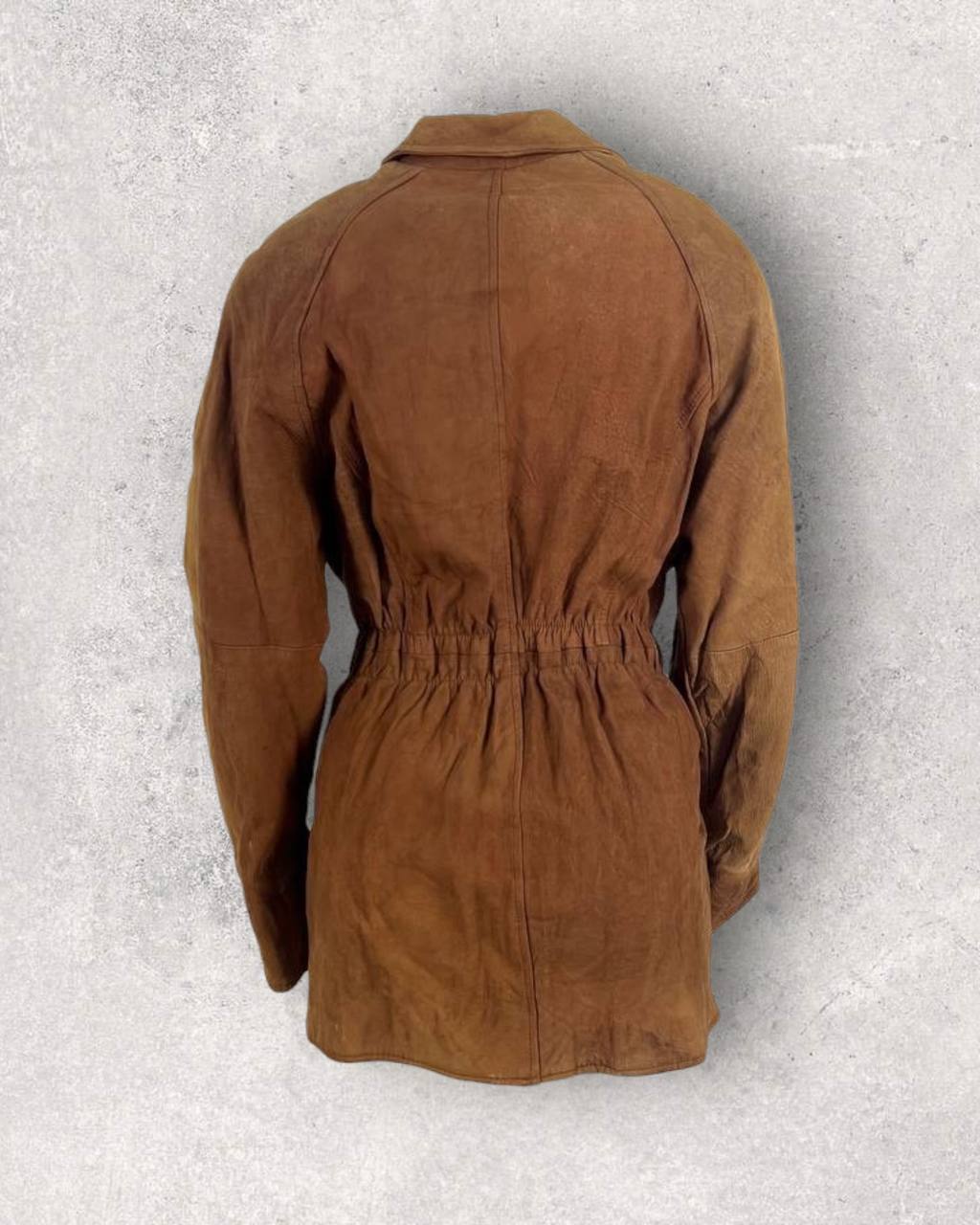 Vintage Belted Brown Suede Coat (M-L)