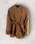 Vintage Belted Brown Suede Coat (M-L)