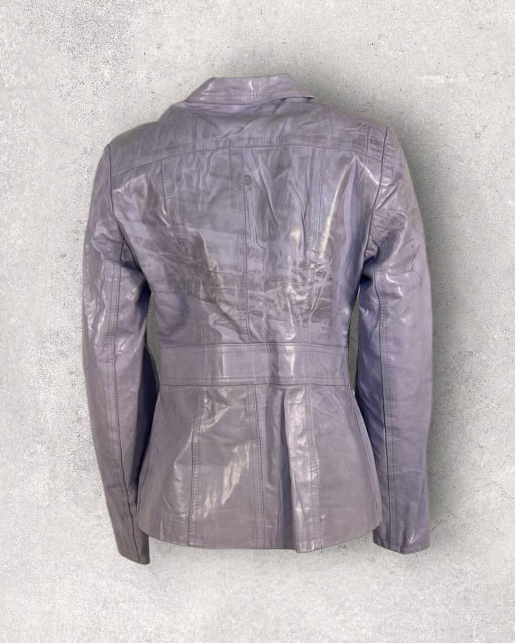 Inside Stone Purple Leather Jacket (S-M)