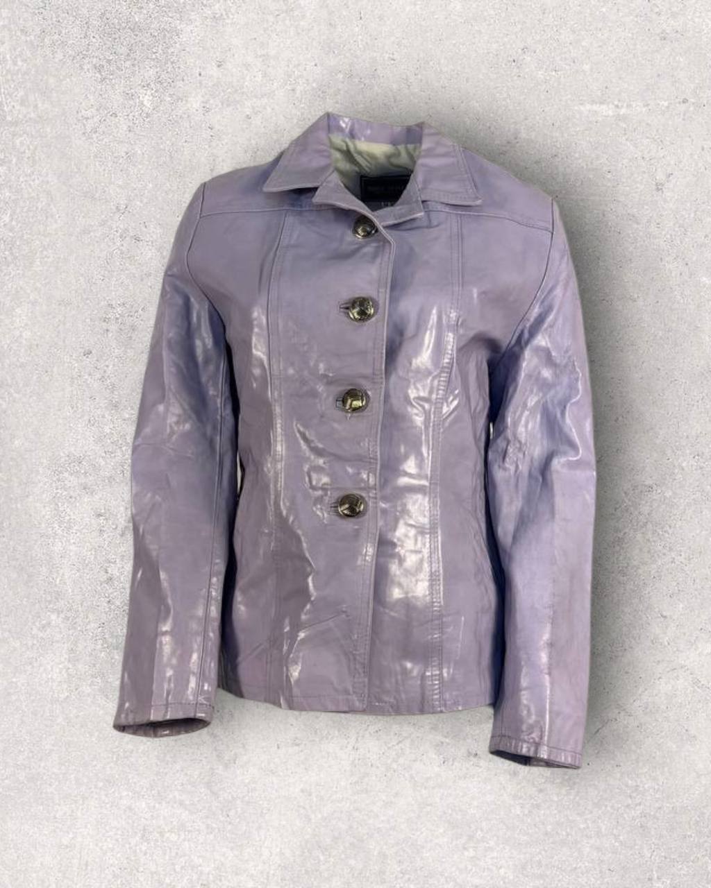 Inside Stone Purple Leather Jacket (S-M)