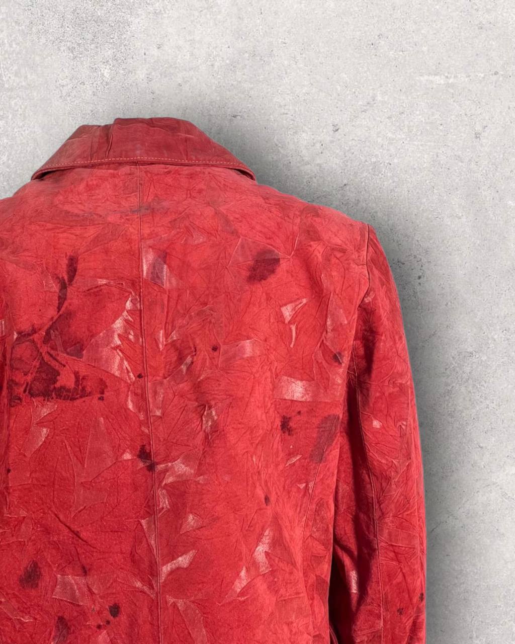 Mosaic Red Suede Jacket (M-L)