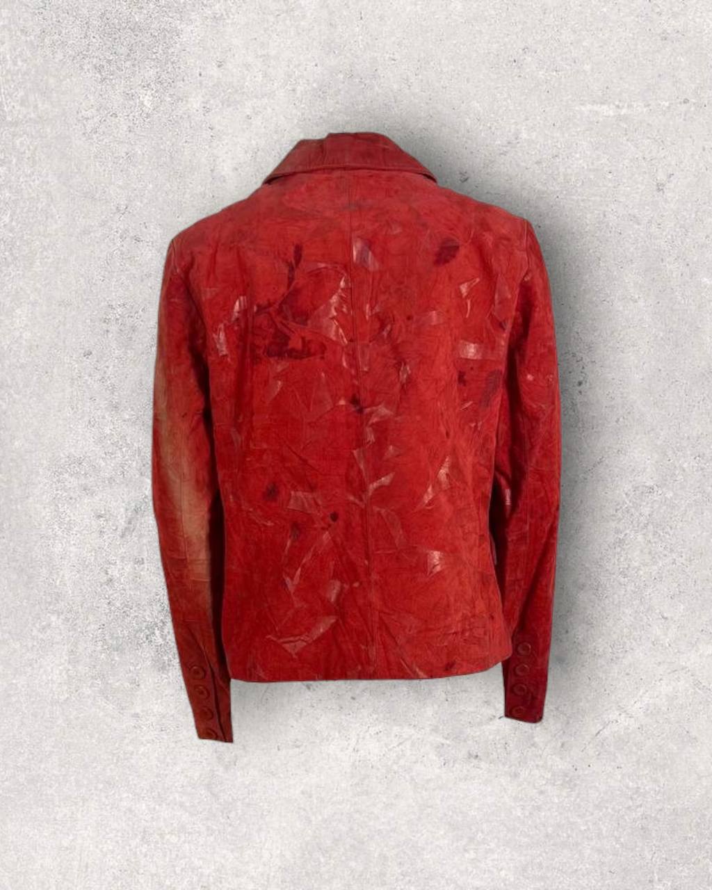 Mosaic Red Suede Jacket (M-L)