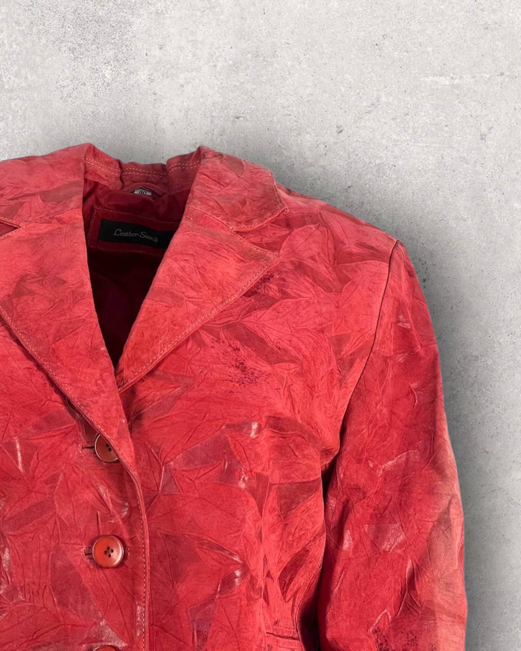Mosaic Red Suede Jacket (M-L)