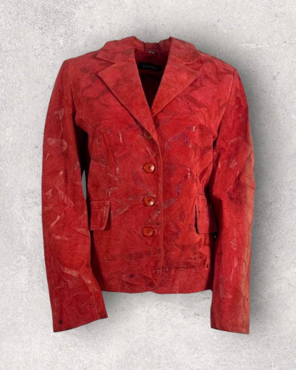 Mosaic Red Suede Jacket (M-L)