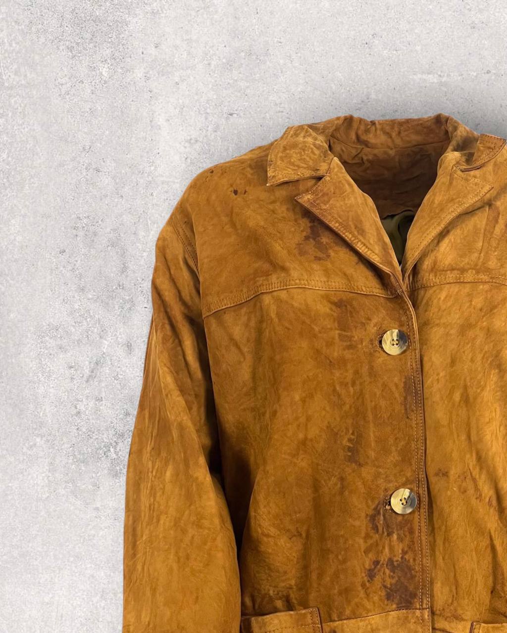 Camel Brown Suede Jacket (M-L)
