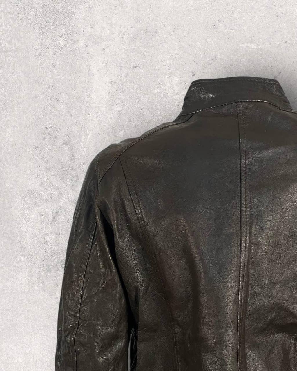 Gothic Faded Leather Jacket (XS-S)