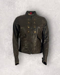 Gothic Faded Leather Jacket (XS-S)
