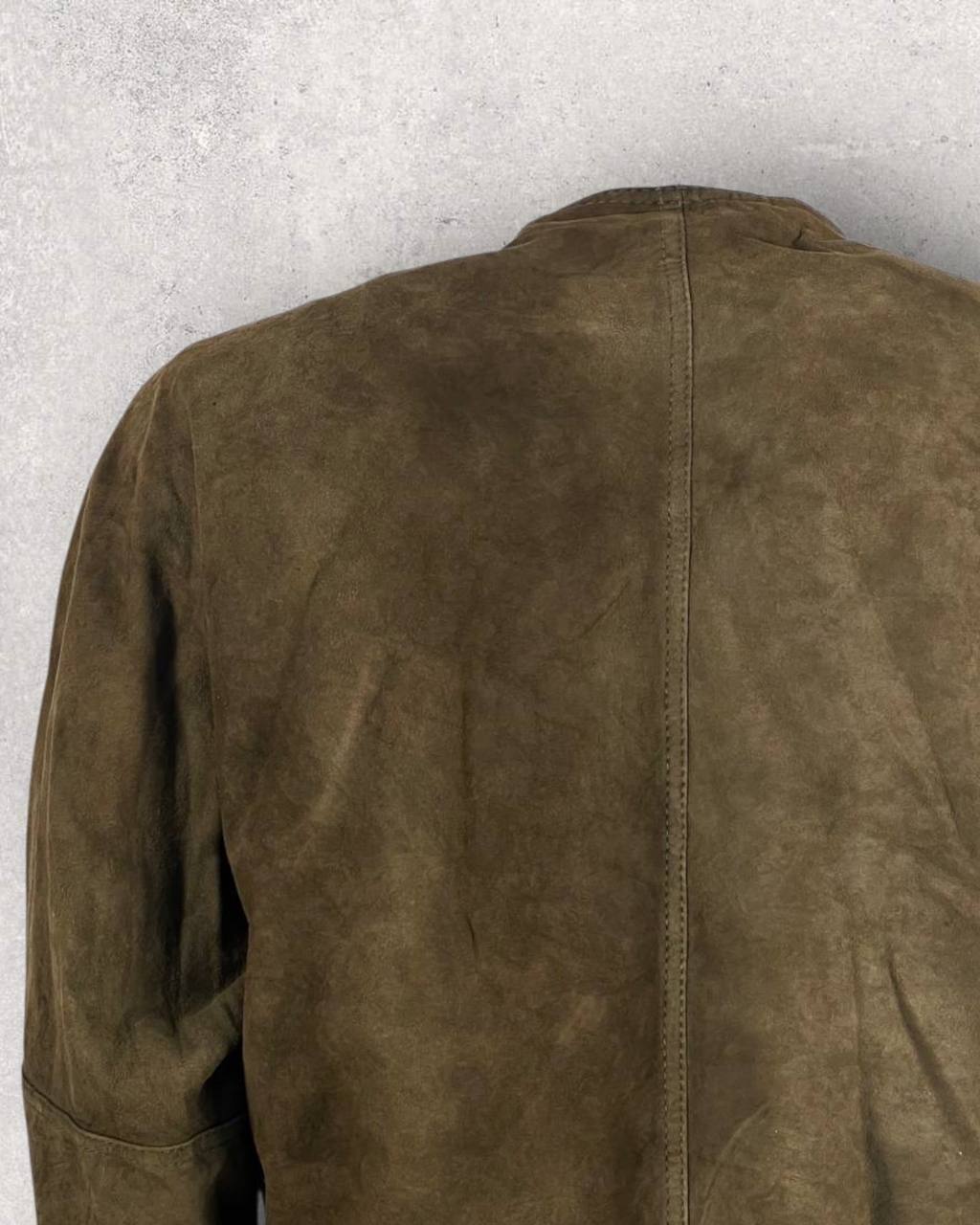 Vintage Olive Suede Field Jacket (M-L)