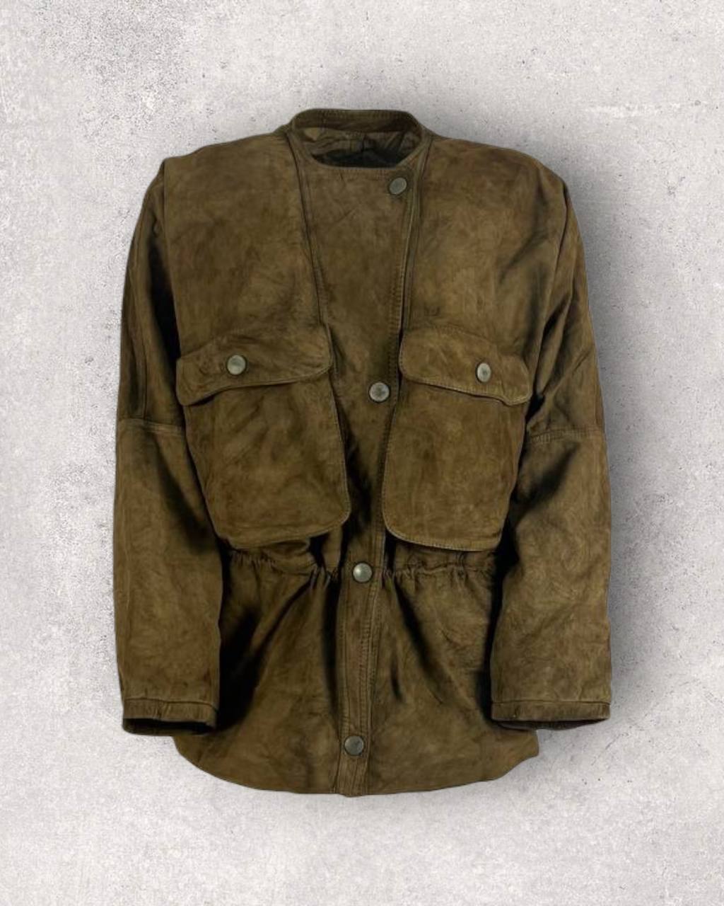 Vintage Olive Suede Field Jacket (M-L)