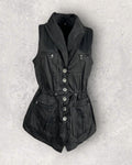 Black vest with buttons (M-L)