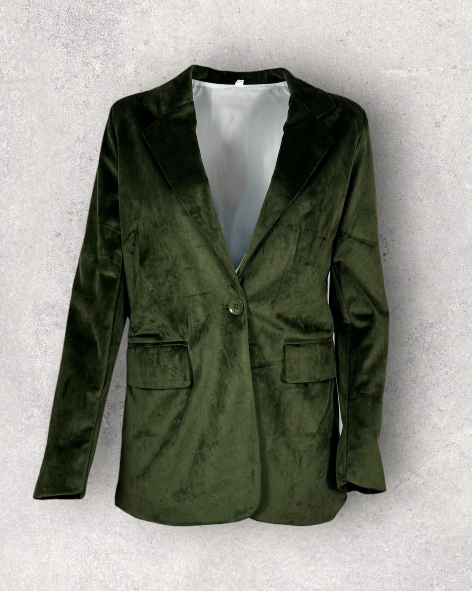 Vintage Forest Velvet Blazer (S-M)
