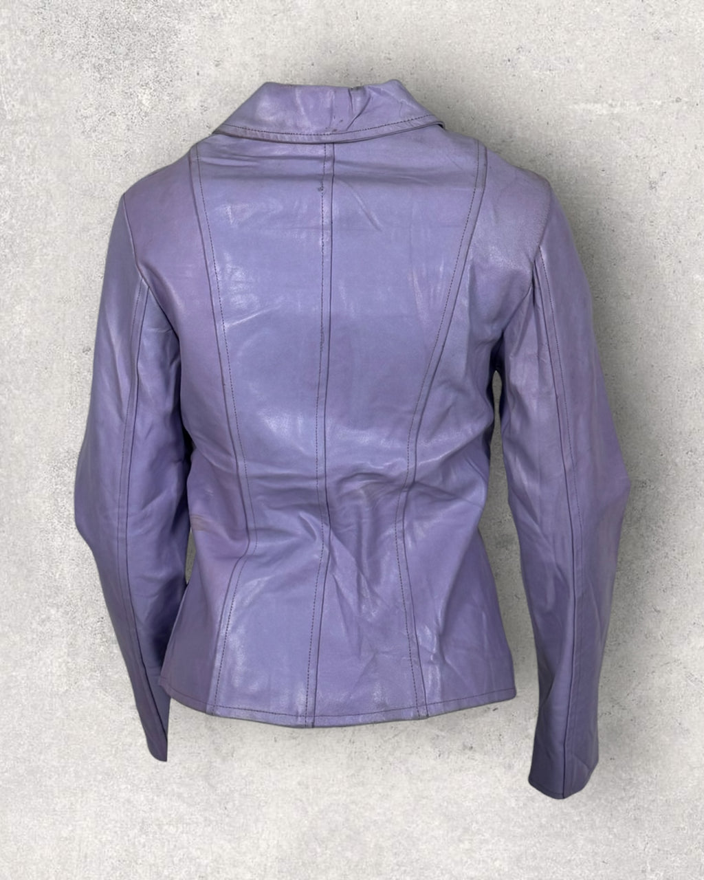 Italian Lavender Leather Jacket (XS-S)