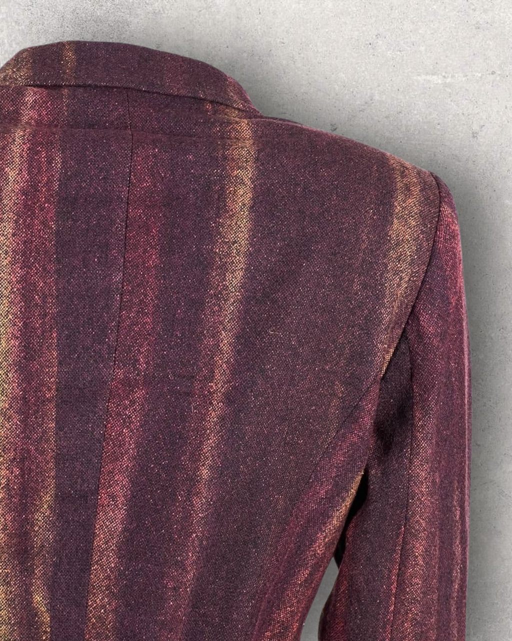 Burnt Ruby Wool Blend Belted Jacket (XS-S)