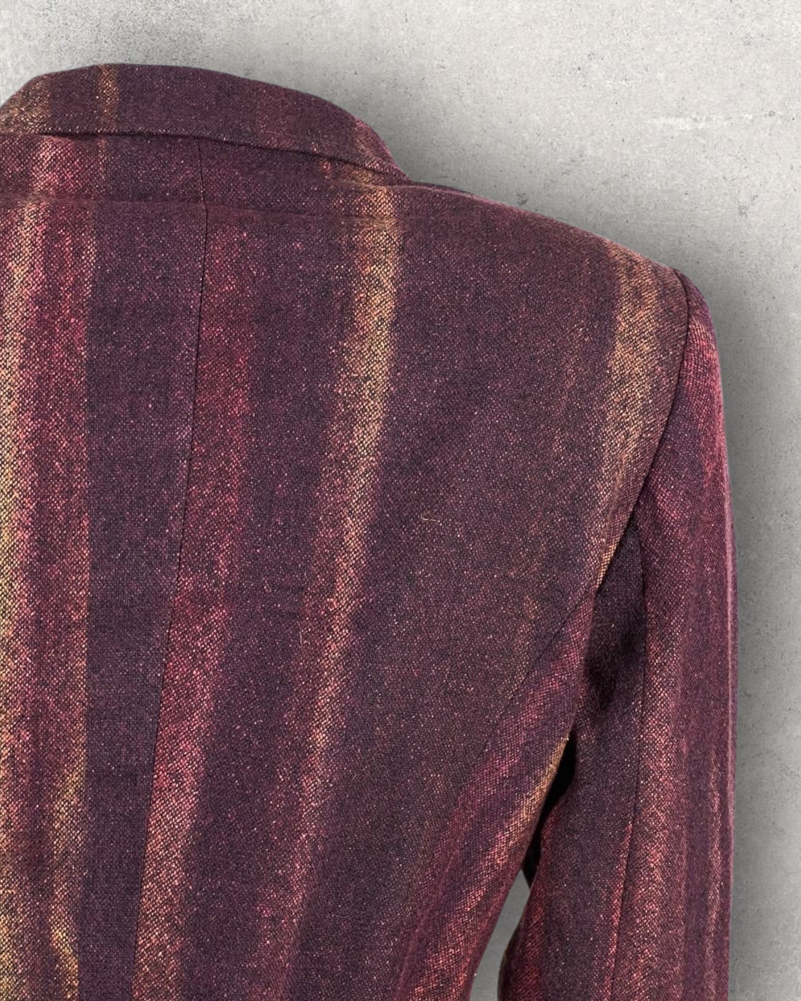 Burnt Ruby Wool Blend Belted Jacket (XS-S)