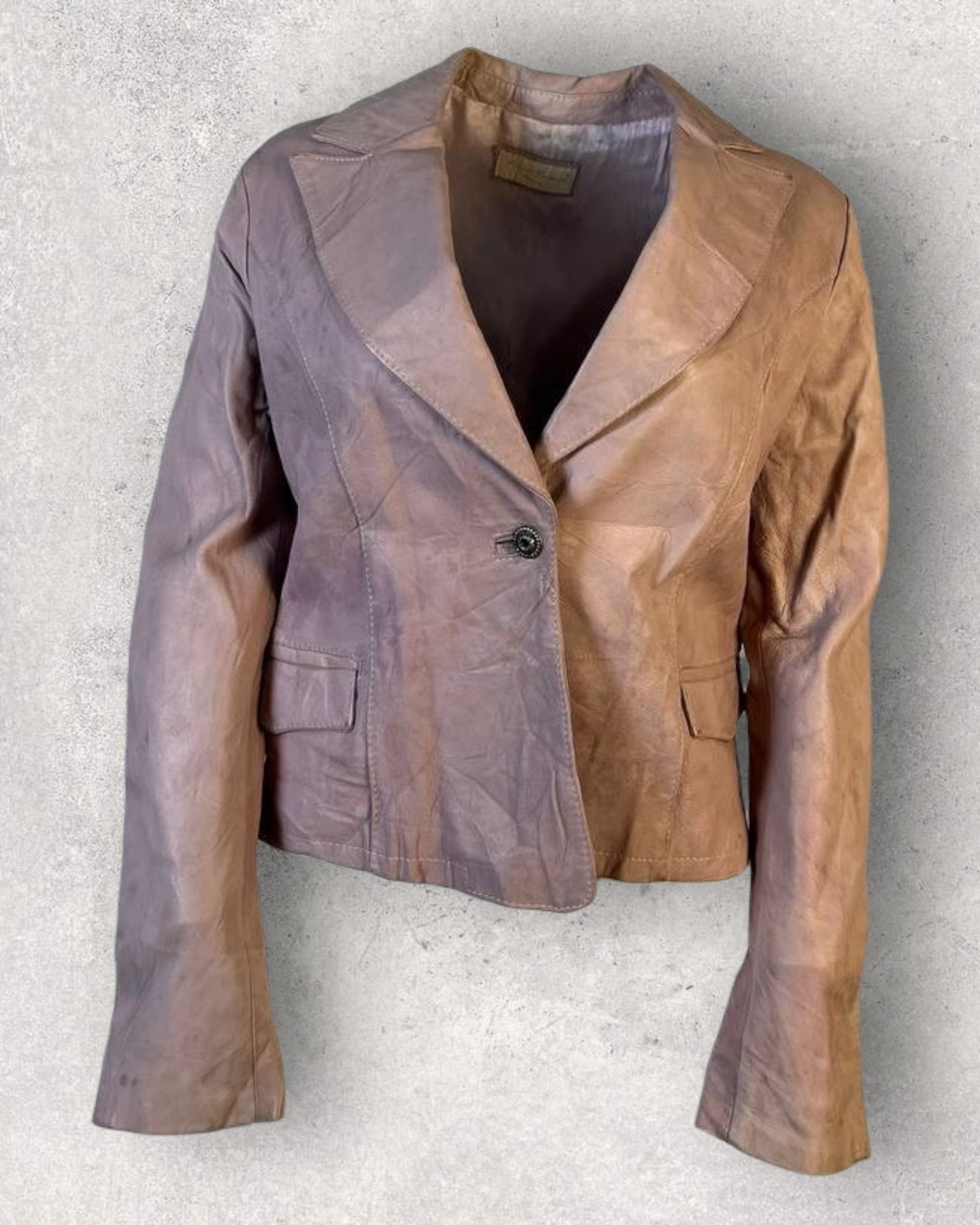Dusty Rose Leather Jacket (S-M)