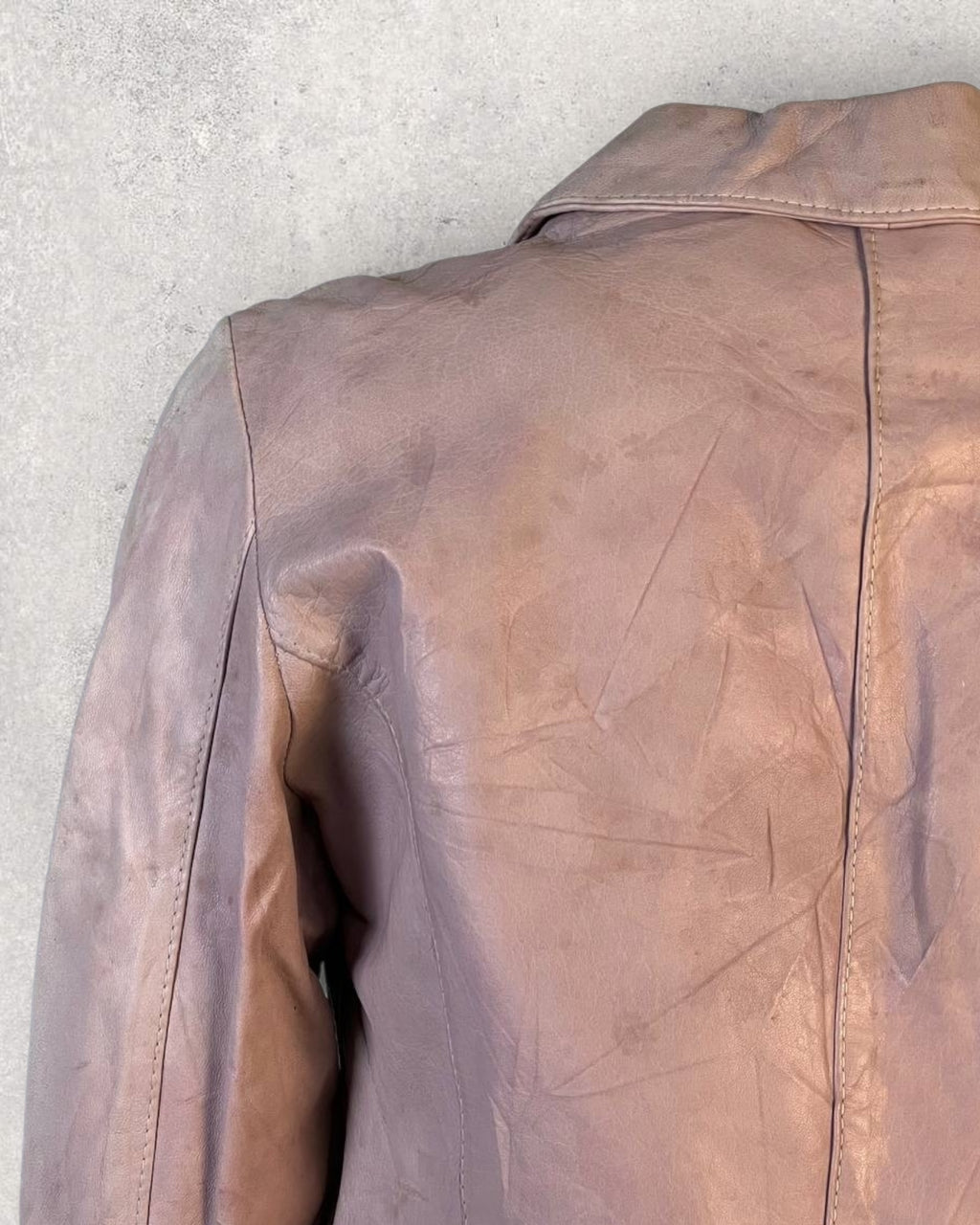 Dusty Rose Leather Jacket (S-M)