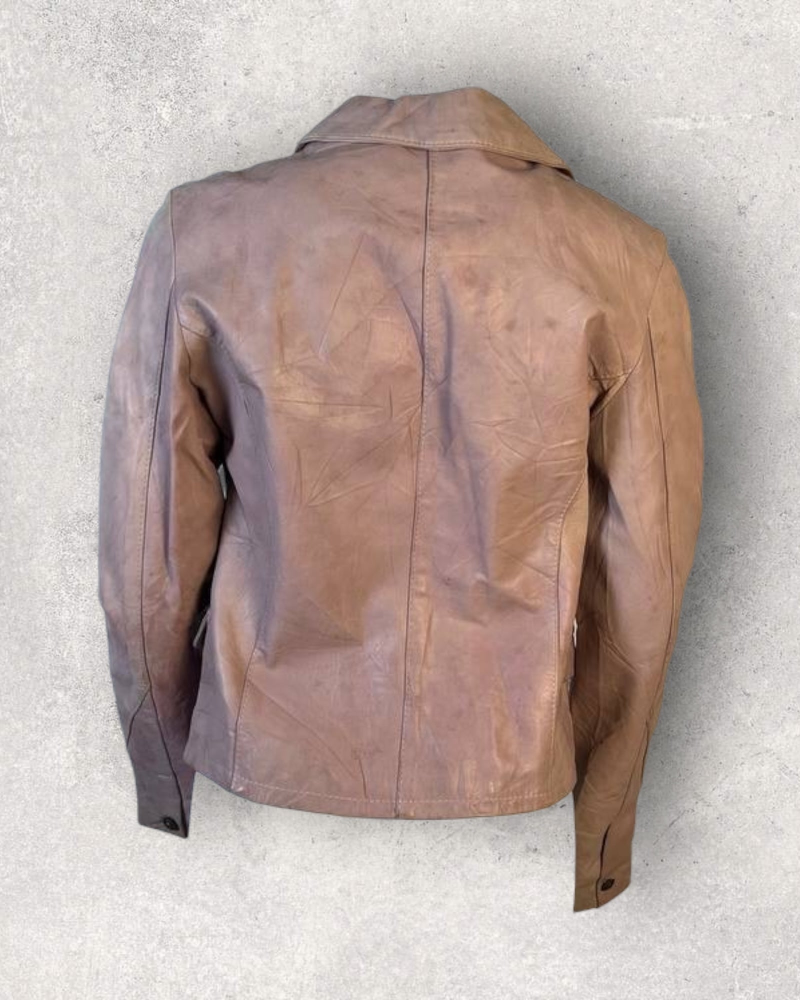 Dusty Rose Leather Jacket (S-M)