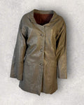 Olive Leather Coat (L-XL)