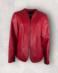 Bright Red Leather Jacket (M-L)
