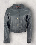 Storm Grey Leather Jacket (XS-S)